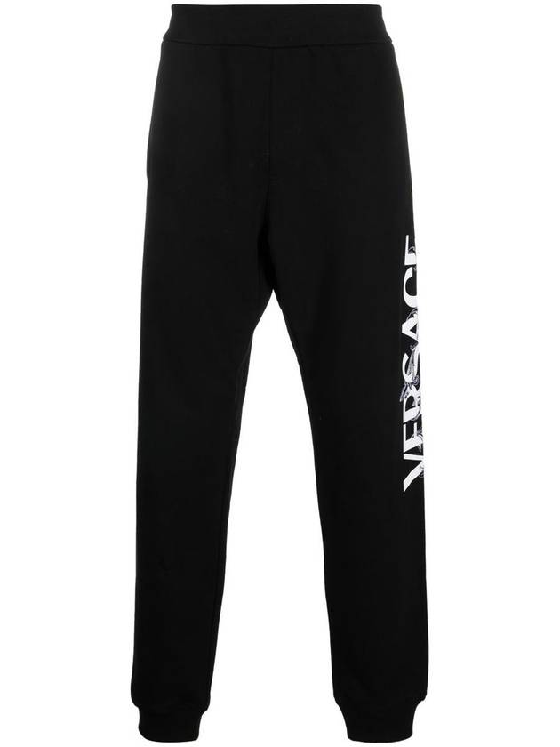 side logo track pants black - VERSACE - BALAAN 2