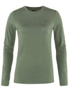 Women's Abisko Wool Long Sleeve T-Shirt Patina Green - FJALL RAVEN - BALAAN 1