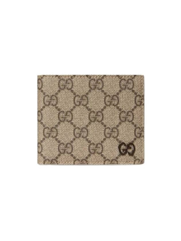 Logo GG Supreme Canvas Half Wallet Beige Ivory - GUCCI - BALAAN 1