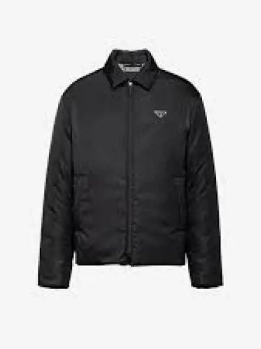 Re-Nylon Cropped Down Jacket Black - PRADA - BALAAN 2