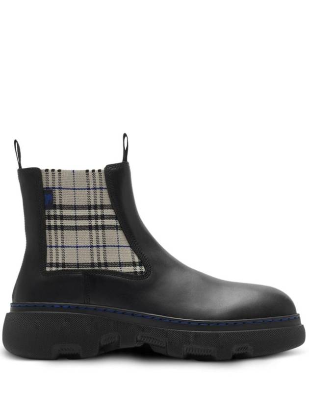 Creeper Low Leather Chelsea Boots Black Lichen - BURBERRY - BALAAN 1