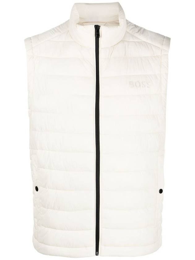 Tonal Logo Print Quilting Vest White - HUGO BOSS - BALAAN 2