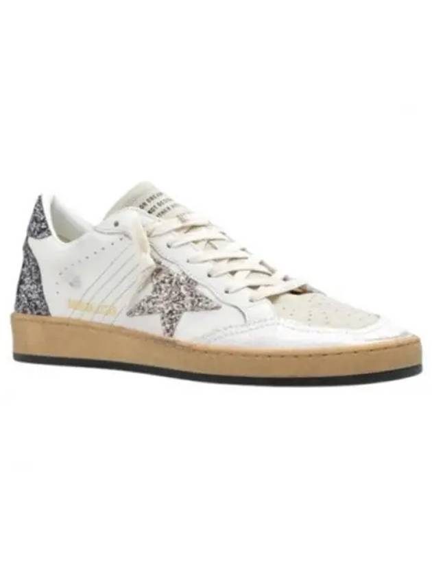 Ball Star Glitter Leather Low Top Sneakers White - GOLDEN GOOSE - BALAAN 2