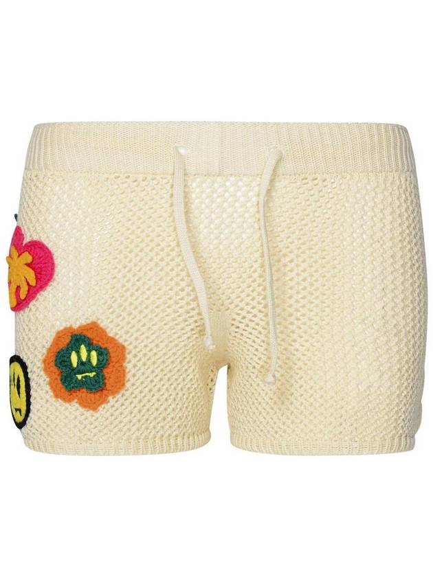 Barrow Ivory Cotton Shorts - CLAIRE BARROW - BALAAN 1