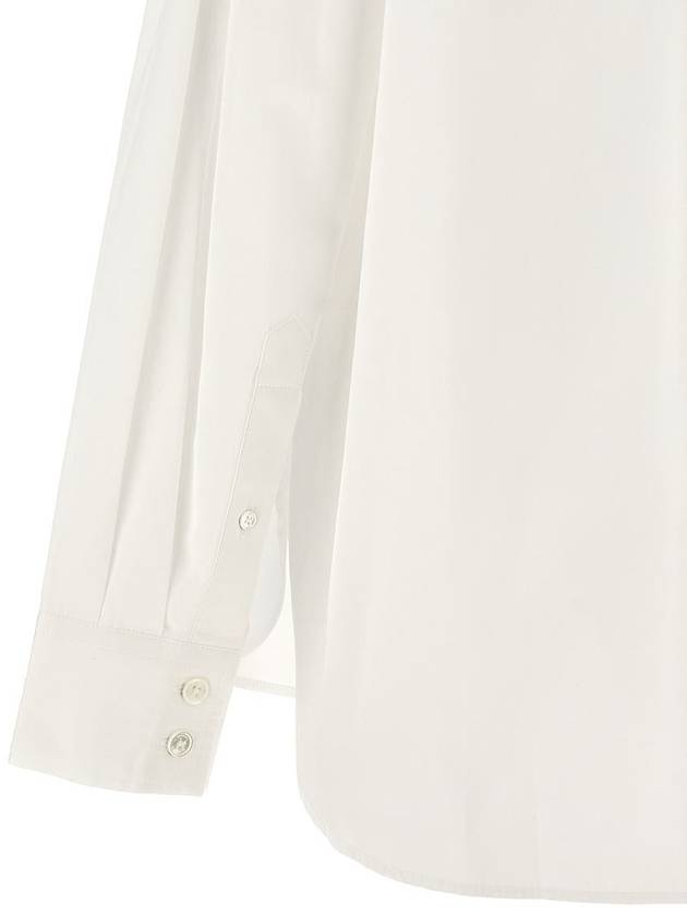 Fabrica Silk Long Sleeve Shirt White - ISABEL MARANT - BALAAN 5