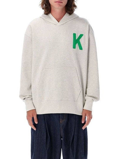 Lucky Tiger Oversized Cotton Hoodie Grey - KENZO - BALAAN 2