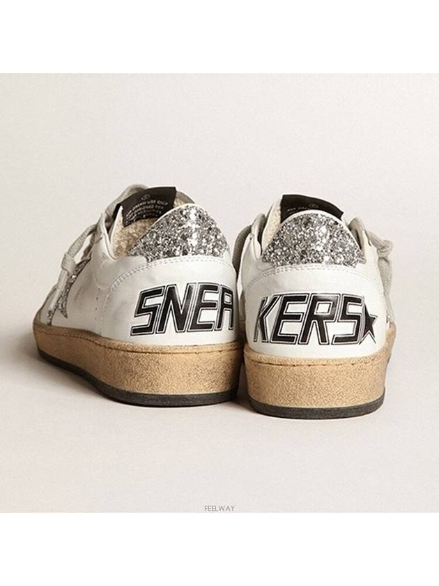 Ball Star Heel Tab Low Sneakers White Silver - GOLDEN GOOSE - BALAAN 5