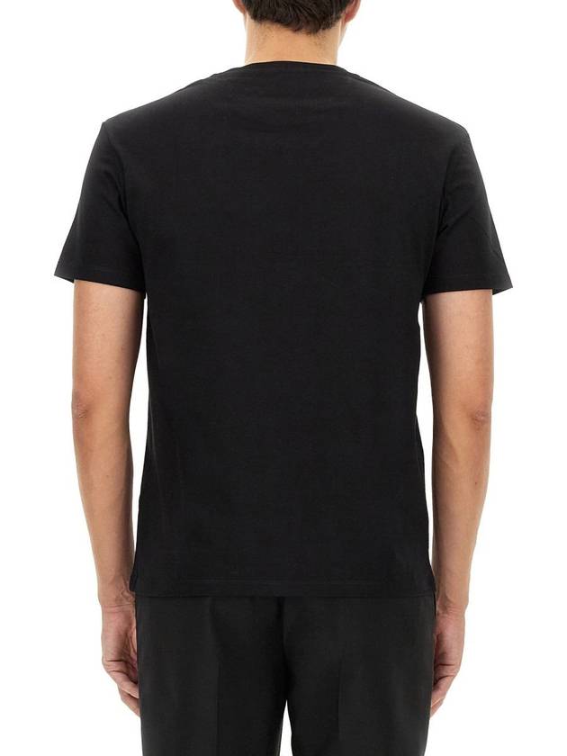 Crew Neck Logo Print Short Sleeve T-Shirt Black - VALENTINO - BALAAN 4