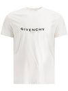 Men's Reverse Logo Round Slim Short Sleeve T-Shirt White - GIVENCHY - BALAAN 1
