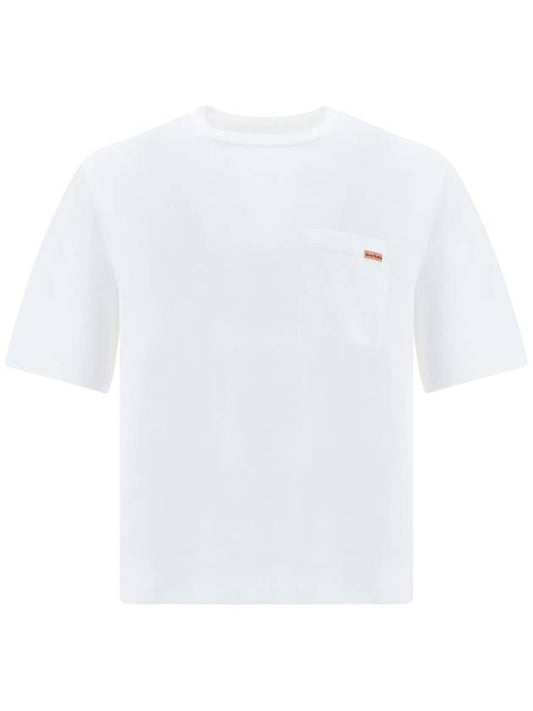 Logo Patch Short Sleeve T-Shirt White - ACNE STUDIOS - BALAAN 1