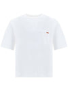 Logo Patch Short Sleeve T-Shirt White - ACNE STUDIOS - BALAAN 1