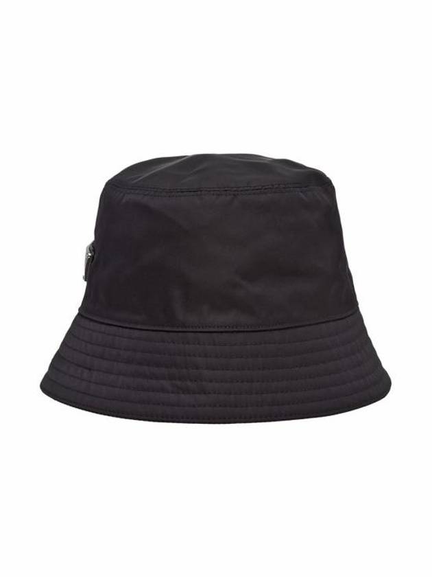 Triangle Logo Re-nylon Bucket Hat Black - PRADA - BALAAN 3