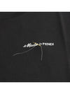 Logo Embroidery Short Sleeve T-Shirt Black - FENDI - BALAAN 4