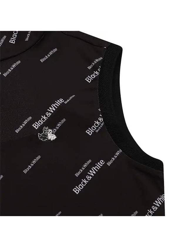 Full logo print sleeveless 9823LZPPBLACK - BLACK&WHITE - BALAAN 3