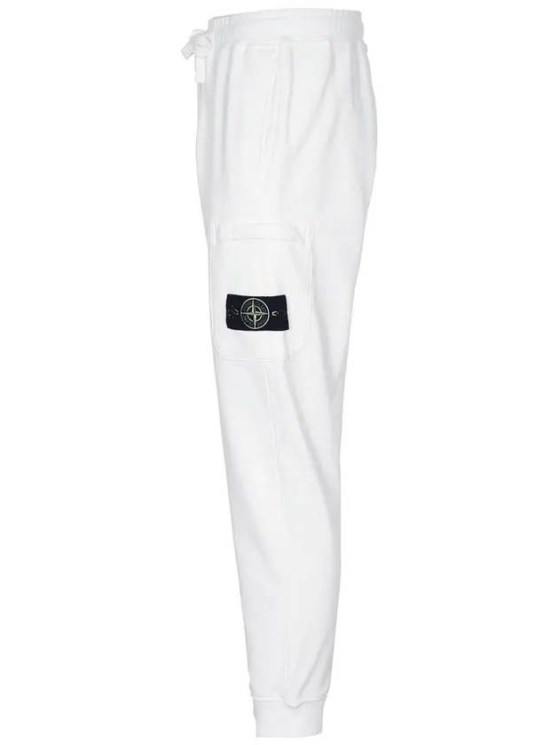 Wappen Patch Drawstring Track Pants White - STONE ISLAND - BALAAN 3