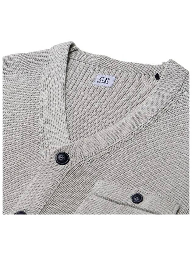 Lens Detail Cotton Cardigan Grey - CP COMPANY - BALAAN 5