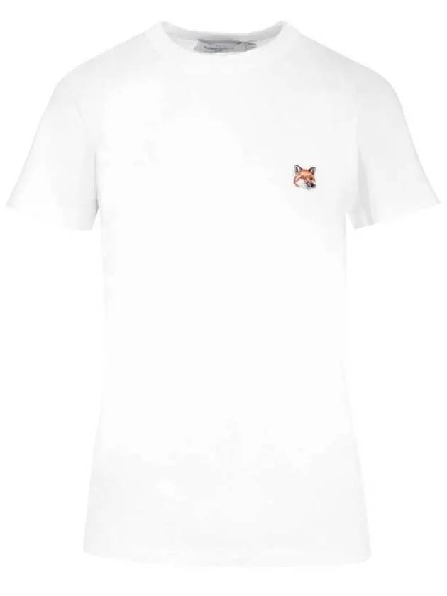 Fox Head Patch Short Sleeve T-Shirt White - MAISON KITSUNE - BALAAN 2