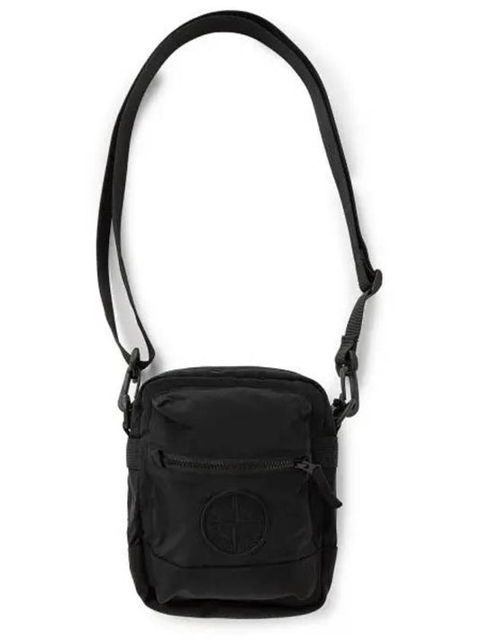 Logo Patch Cross Bag Black - STONE ISLAND - BALAAN 2