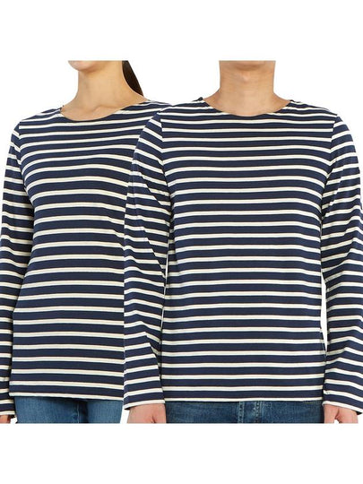 Minquiers Modern Stripe Long Sleeve T-Shirt Navy - SAINT JAMES - BALAAN 2