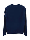 Logo Patch Wool Cashmere Knit Top Navy - MONCLER - BALAAN 4