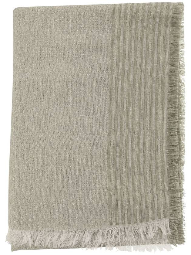 Cotton, modal, linen and lurex blend triple veil stole - PESERICO - BALAAN 2