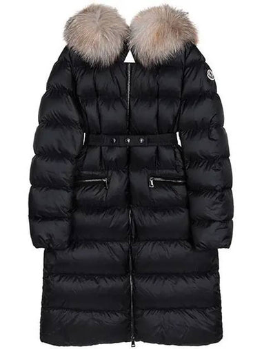 Black Boedic Fox Fur Hooded Goose Down Jacket 1C00034 5396Q 999 1208848 - MONCLER - BALAAN 1