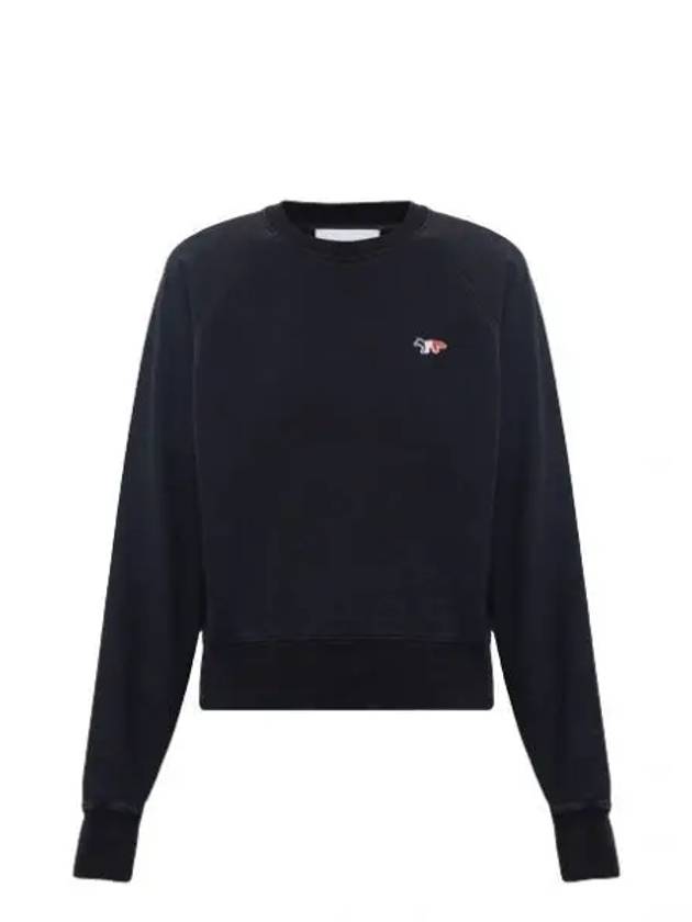 Tricolor Fox Patch Adjusted Sweatshirt Black - MAISON KITSUNE - BALAAN 2