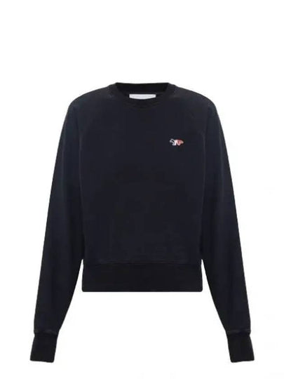 Tricolor Fox Patch Adjusted Sweatshirt Black - MAISON KITSUNE - BALAAN 2