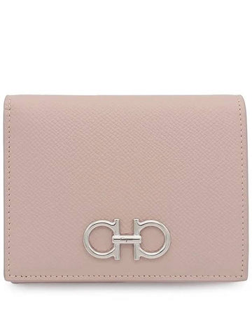 Ferragamo Gancini Compact Wallet 22 D780 BLUSH PINK 0774984 - SALVATORE FERRAGAMO - BALAAN 1