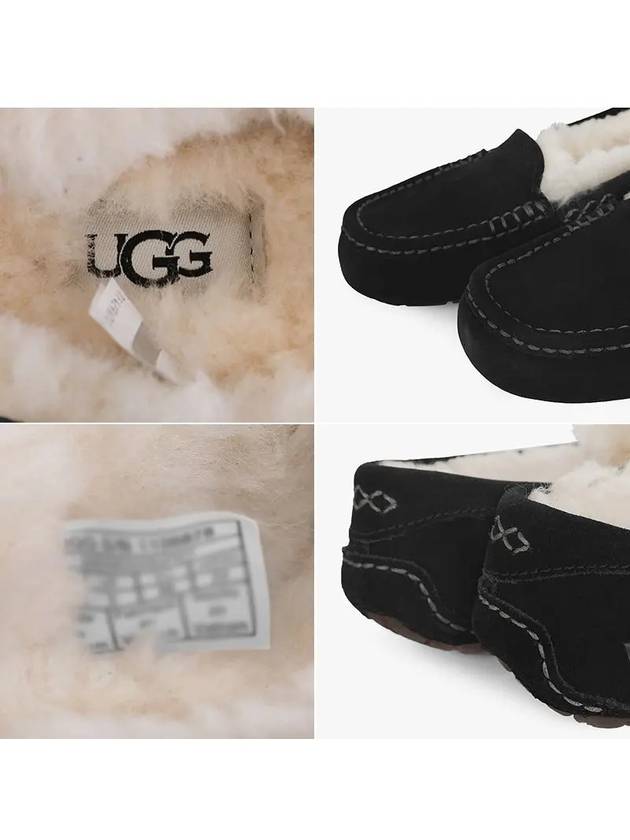 Ansley Fur Moccasin Slipper Black - UGG - BALAAN 4