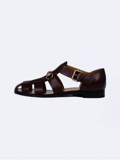 Horsebit Sandals Burgundy - GUCCI - BALAAN 2