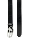 B 1DR D Logo Buckle Leather Belt Black - DIESEL - BALAAN 4