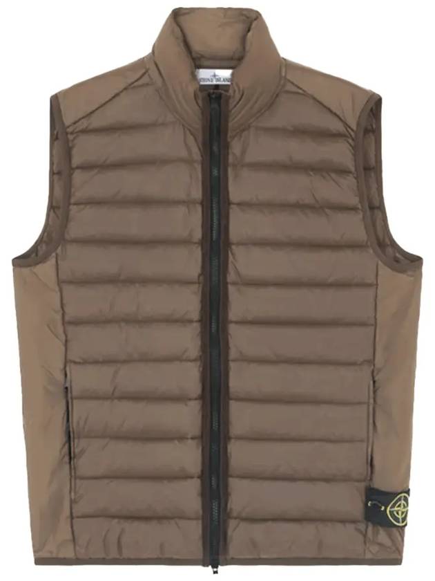 Loom Woven Chambers Recycled Nylon Down TC Vest Brown - STONE ISLAND - BALAAN 2