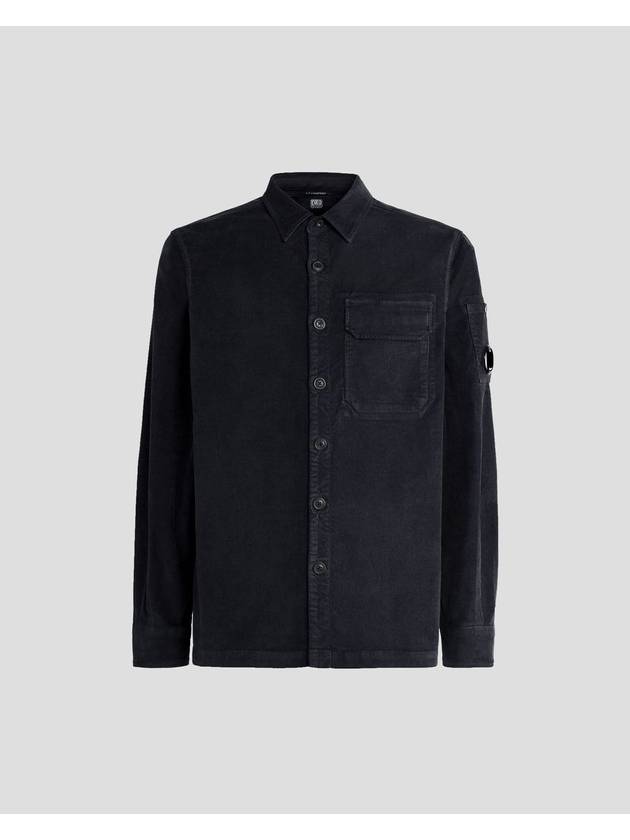 Corduroy Long Sleeve Shirt Black - CP COMPANY - BALAAN 1