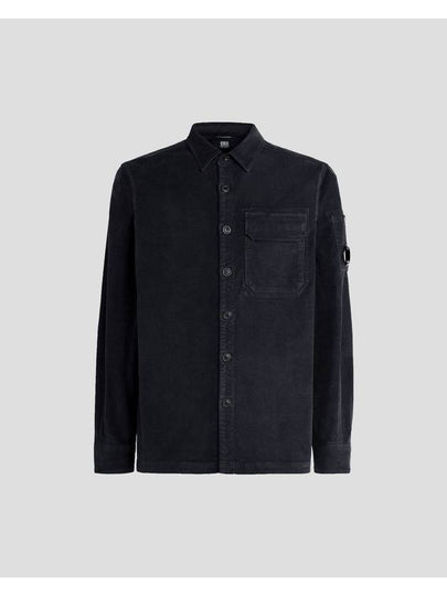 Corduroy Long Sleeve Shirt Black - CP COMPANY - BALAAN 2