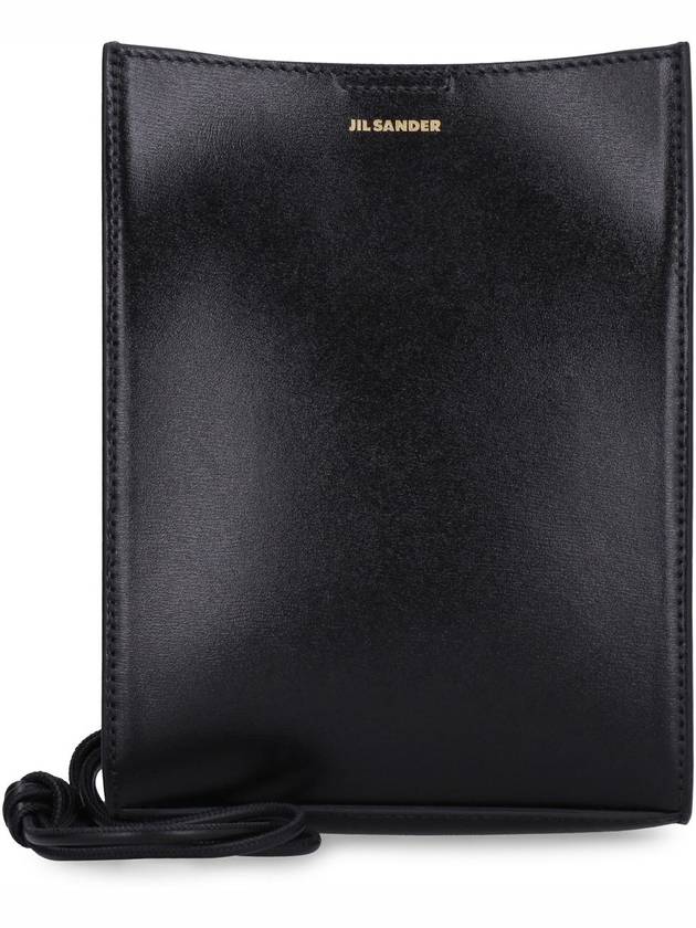 Tangle Smooth Leather Small Cross Bag Black - JIL SANDER - BALAAN 3