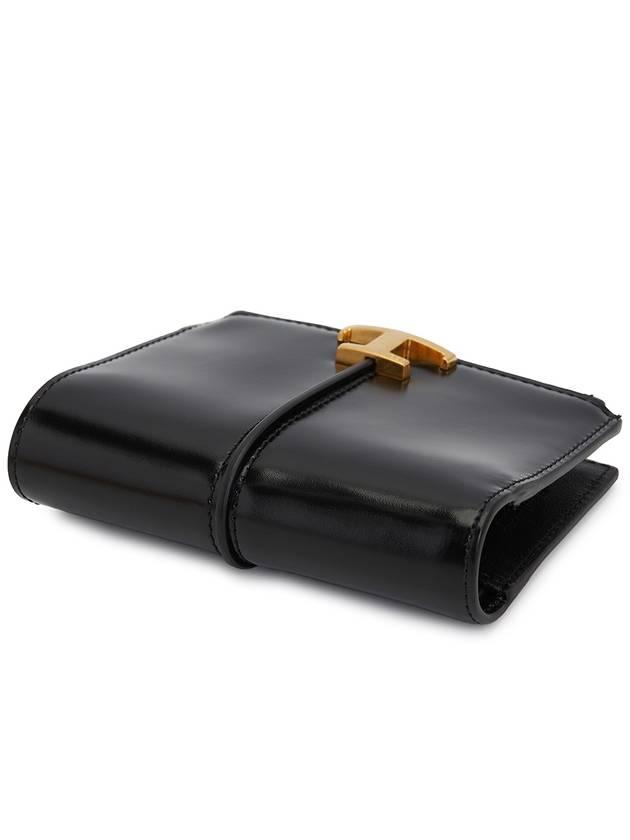 T Timeless Half Wallet Black - TOD'S - BALAAN 4