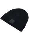 Logo Metropolis Wool Beanie Black - CP COMPANY - BALAAN 4