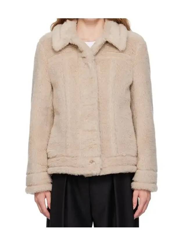 Alpaca Wool Teddy Jacket Beige - MAX MARA - BALAAN.