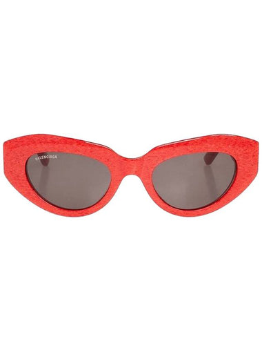 glitter cat eye frame sunglasses red - BALENCIAGA - BALAAN 1