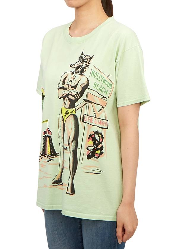 Women s Short Sleeve T Shirt HOLLYWOOD ESW LIME W - WILD DONKEY - BALAAN 2