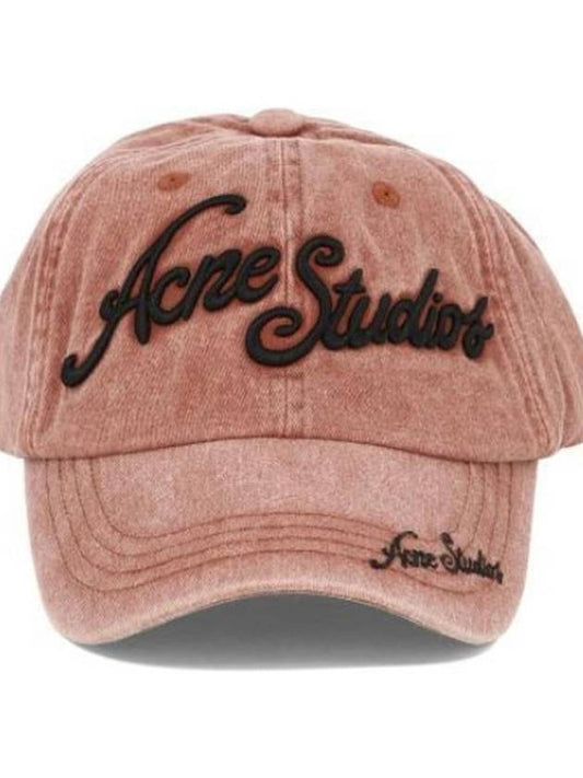 Embroidered Logo Ball Cap Brick Red - ACNE STUDIOS - BALAAN 2