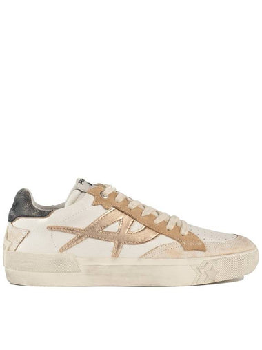 Ash Smooth Leather And Suede Sneakers With Gold Detailing - ASH - BALAAN 1