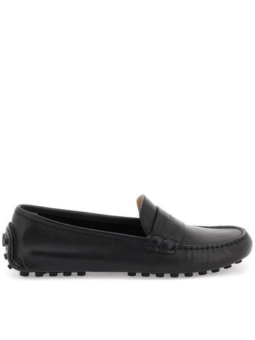 Logo Calfskin Driving Shoes Black - SALVATORE FERRAGAMO - BALAAN 1