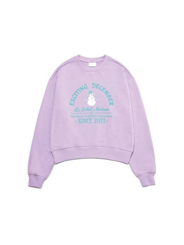 Exciting Snow Man Sweatshirt Lavender - LE SOLEIL MATINEE - BALAAN 1