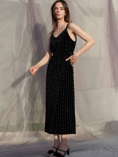 Hollywood Ornament Velvet Long Dress Black - SORRY TOO MUCH LOVE - BALAAN 2