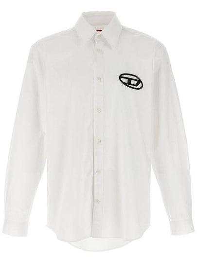 Cotton Shirt WITH OVALD Embroidered Logo A146340PCAL100 B0651186119 - DIESEL - BALAAN 2