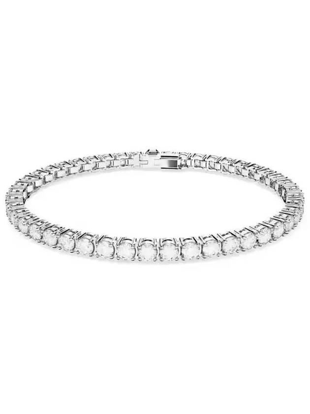 Matrix Tennis Rhodium Plated Bracelet White - SWAROVSKI - BALAAN 2