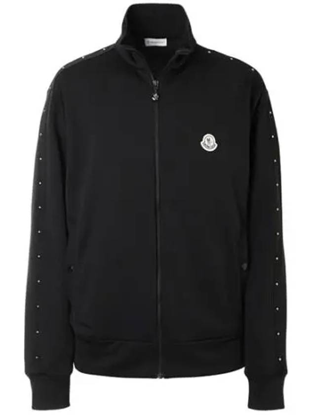 Studded Track Jacket Black - MONCLER - BALAAN 2