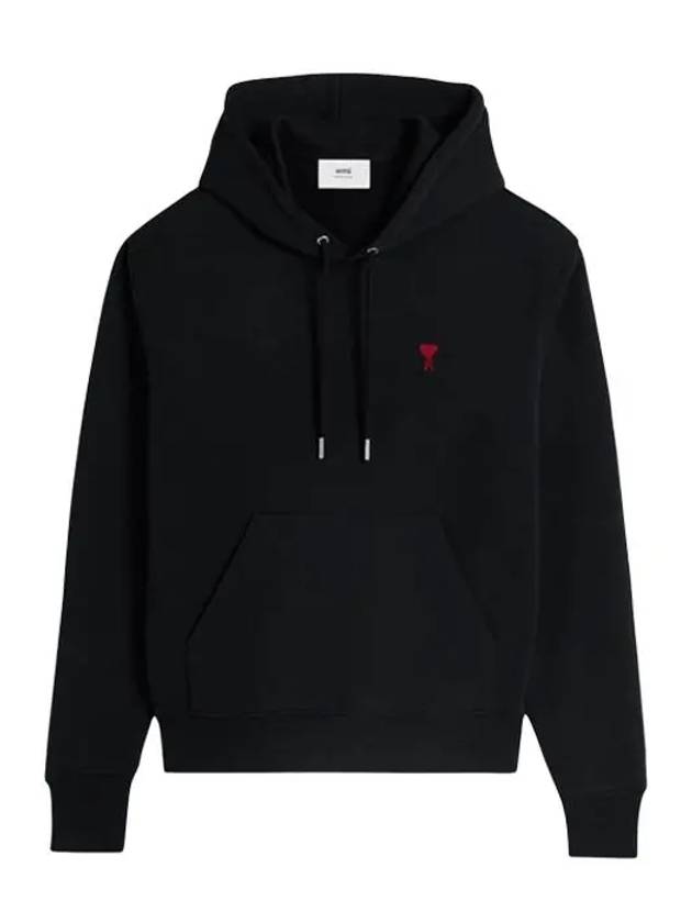 Red Heart Logo Classic Cotton Hoodie Black - AMI - BALAAN 2